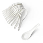 DOWAN 5-Inch White Bone China Soup Spoons