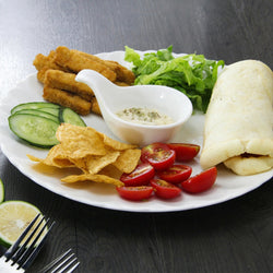 DOWAN 11.5-Inch White Porcelain Dinner Plates