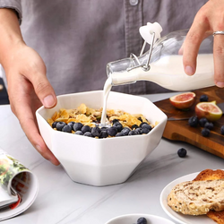 DOWAN 26-Ounce White Porcelain Bowls