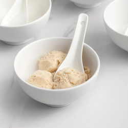 DOWAN 5-Inch White Bone China Soup Spoons