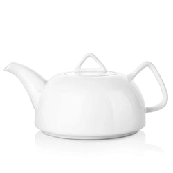 DOWAN 30-Ounce White Ergonomic Ceramic Teapot