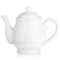 Ounce White Fine Pierced Ceramic Tea Pot
